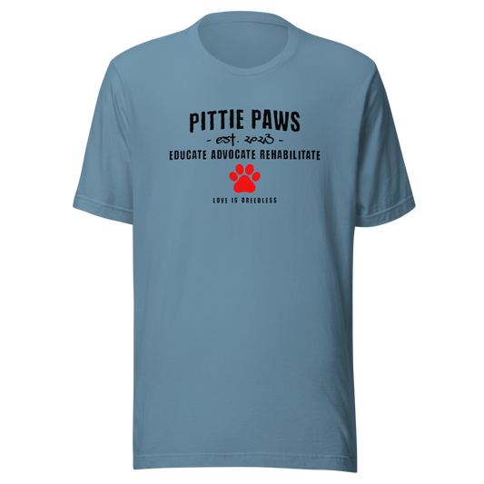 Pittie Paws Signature Red Paw - Tee Shirt